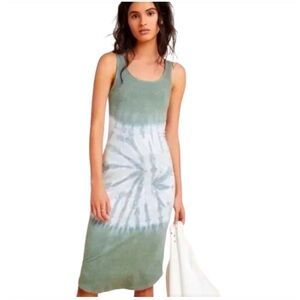 Saturday Sunday by Anthropologie Aloe green tie dye dress, size S, GUC